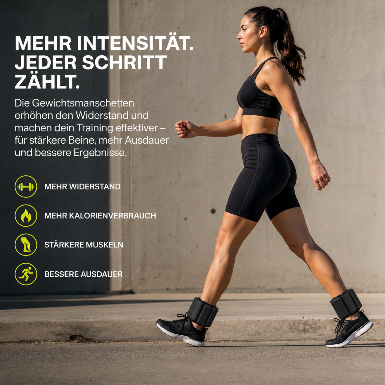 Gewichtsmannschetten für mehr schnelligkeit