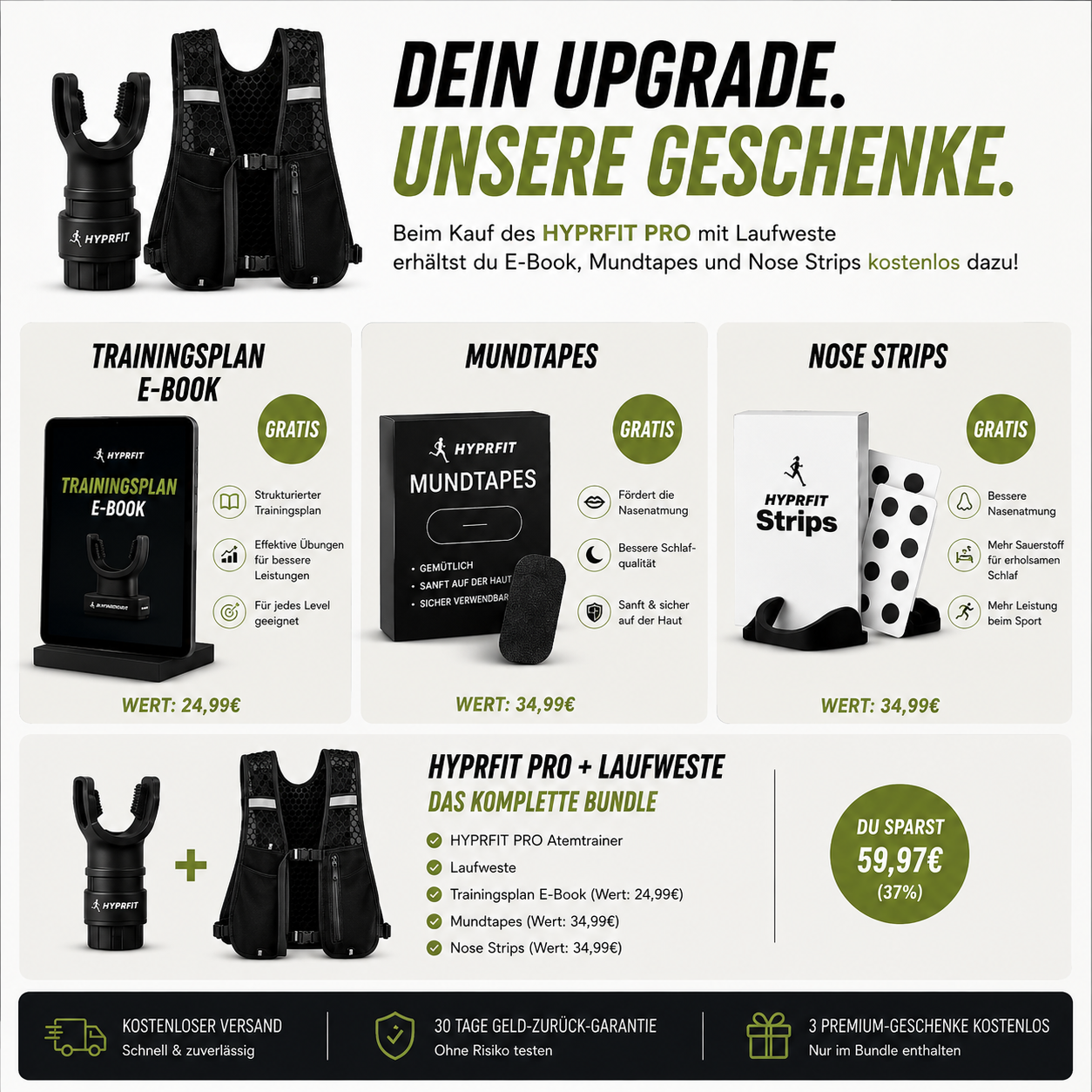 HYPRFIT PRO AUSDAUERTRAINER mit Trainings App