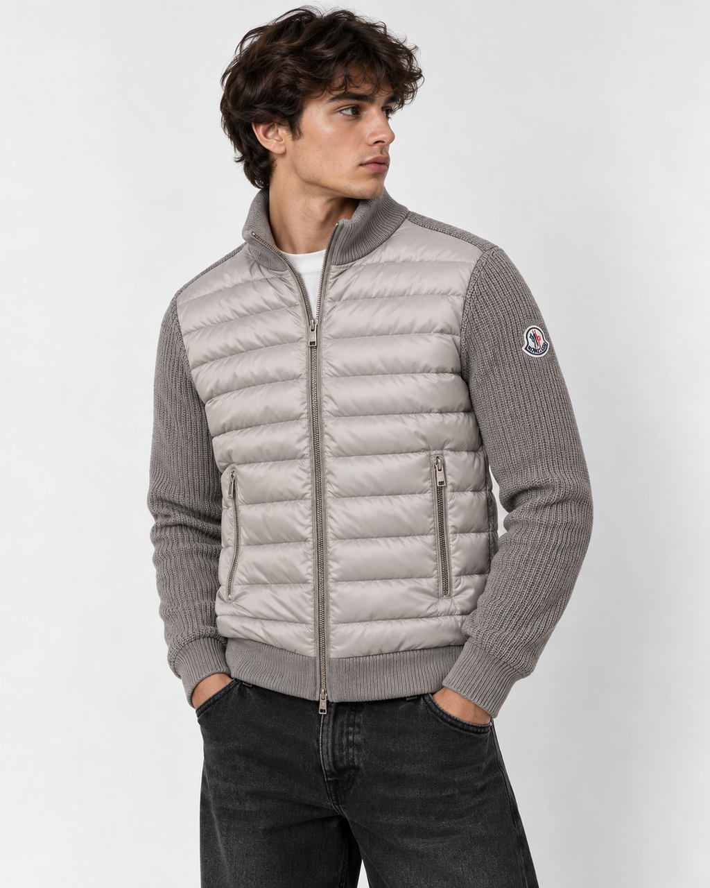 Silberne Alpine Strickjacke